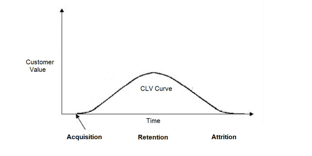 Customer Lifetime Value (CLV) curve
