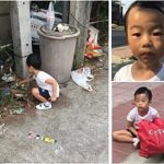 Thai boy made to collect trash by mom